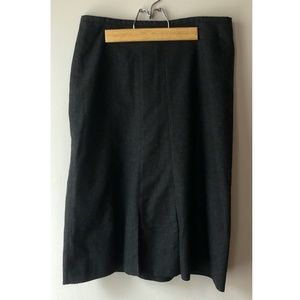 NEW YORK DESIGNER Debra Moorefield Dark Grey Wool/Cashmere Skirt Size 6